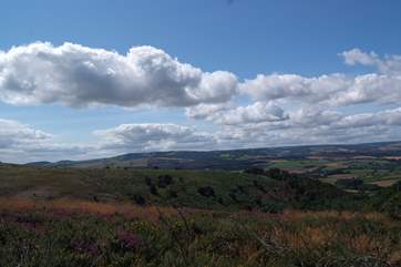 This lovely view is from the top of the Quantock Hills looking far across the Vale of Taunton to Exmoor.