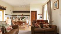 The open plan space is ideal for spending time in together.
