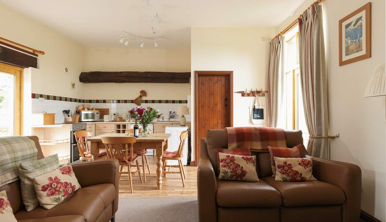 The open plan space is ideal for spending time in together.