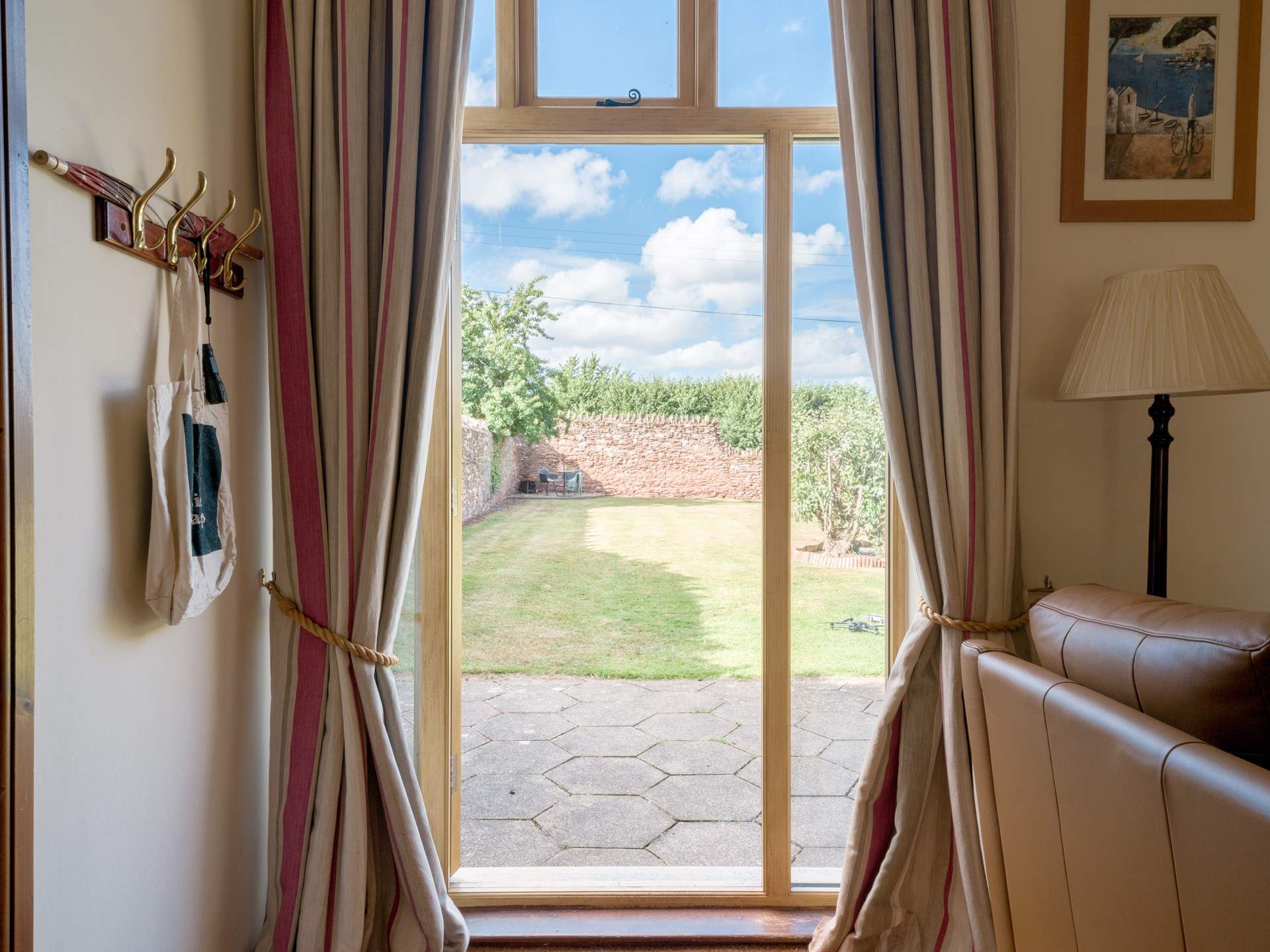View from the lounge into the rear garden