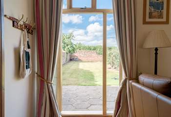 View from the lounge into the rear garden
