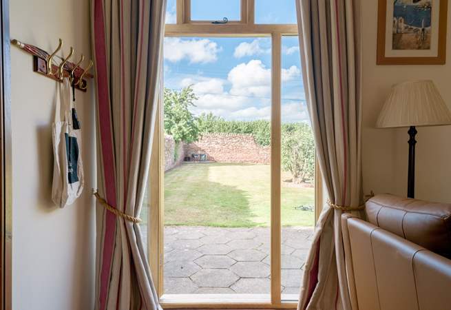 View from the lounge into the rear garden