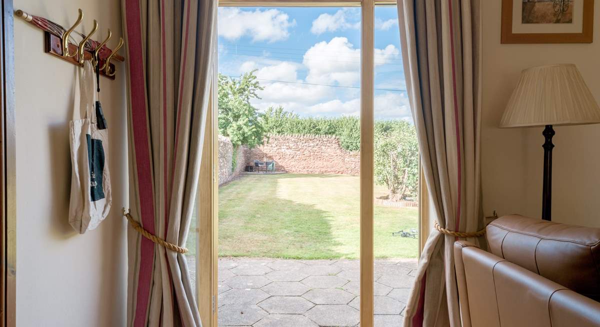 View from the lounge into the rear garden