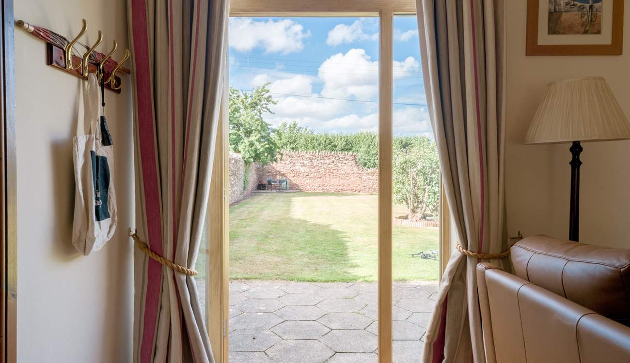 View from the lounge into the rear garden