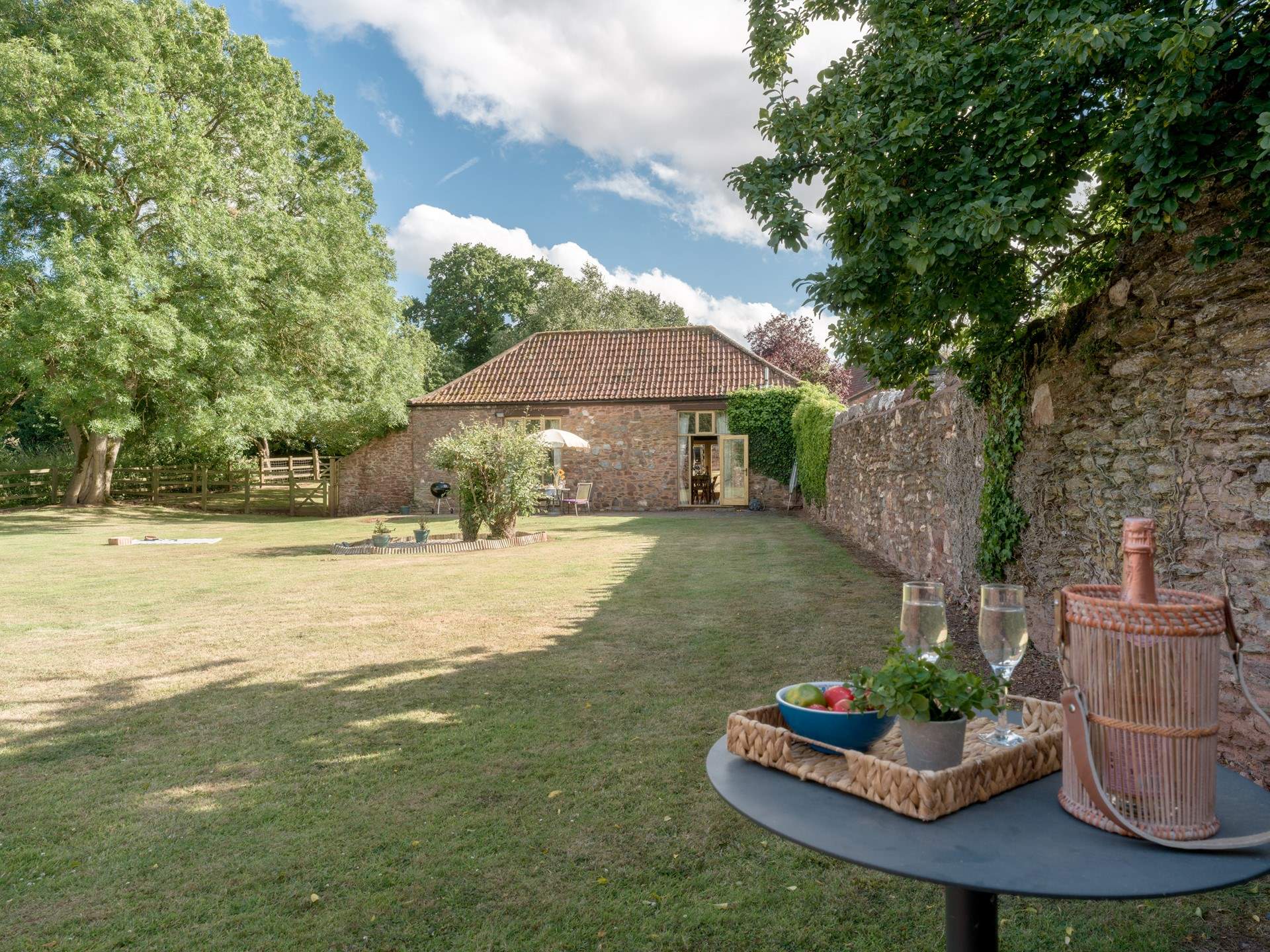 One of numerous lovely spots in the garden to relax and enjoy