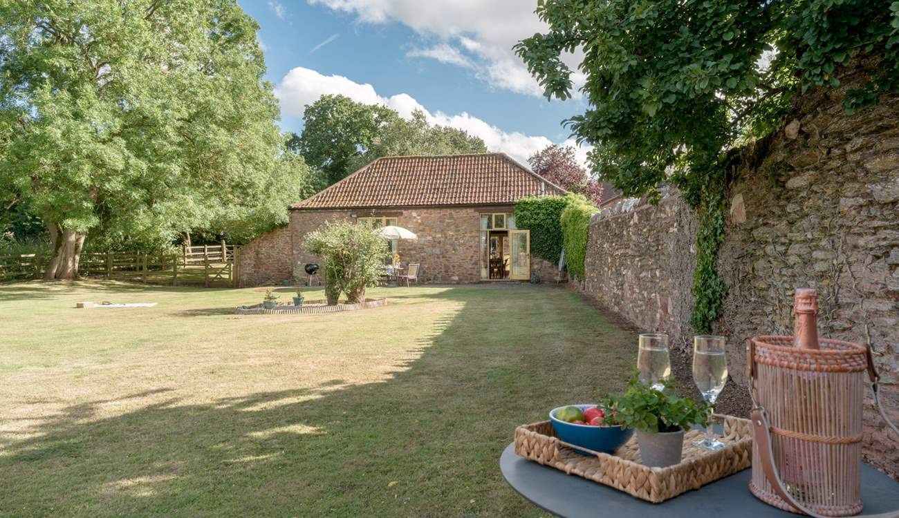 One of numerous lovely spots in the garden to relax and enjoy