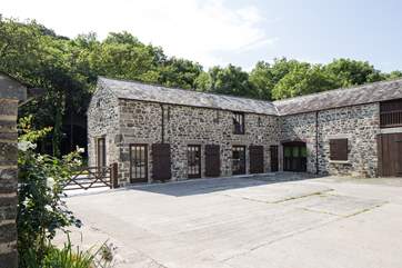 The rear of the cottages with Ida on the left and Lena on the right.