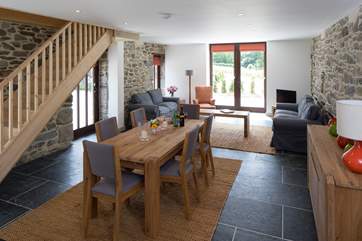 The sitting/dining room.