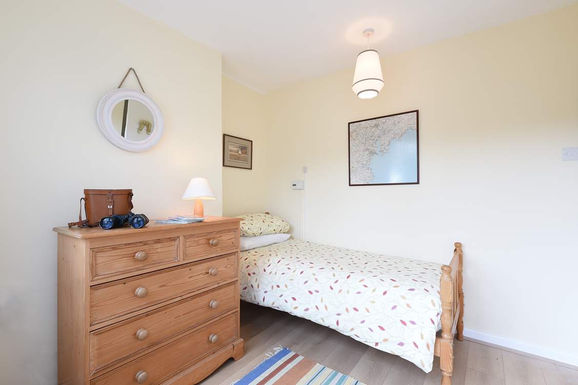 Bedroom 2, as a cosy single bed suitable for a child.