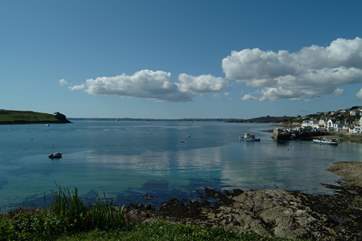 Looking from St Mawes towards Falmouth Bay.