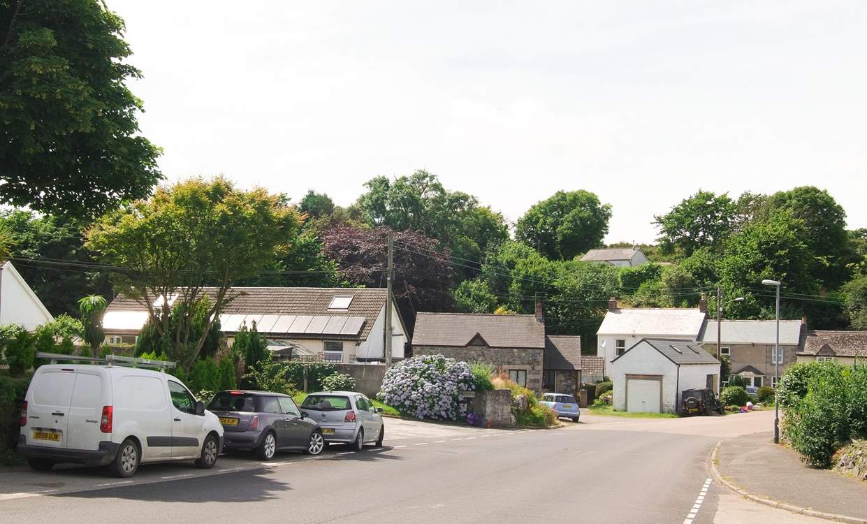 The Old Stone Workshop is easy to spot as you come down the hill into the hamlet of Laddenvean.