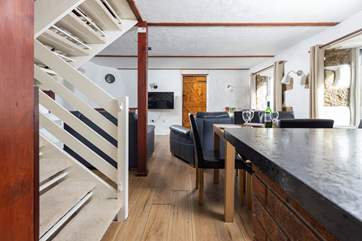 The open plan living space is a lovely sociable place to spend time together.