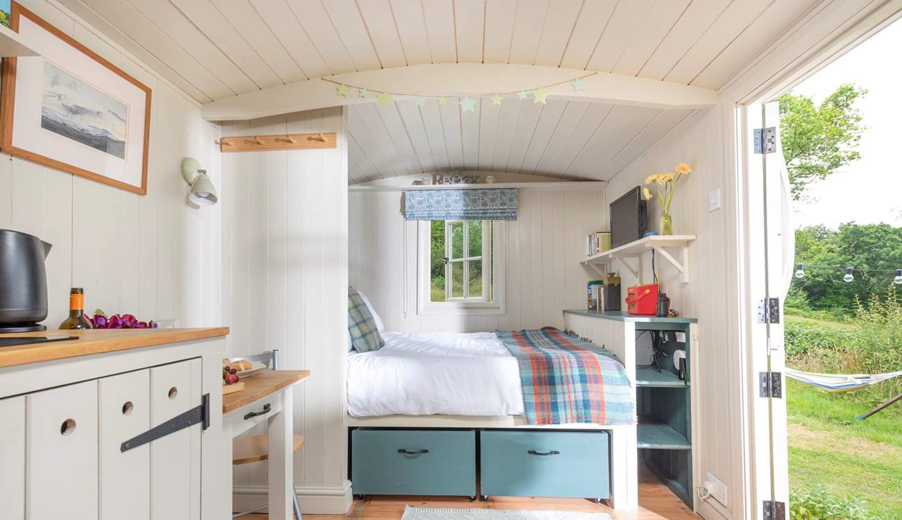 Wholesome interiors adorn the inside space.