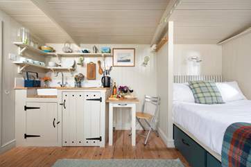 There's a small but perfectly formed kitchen.