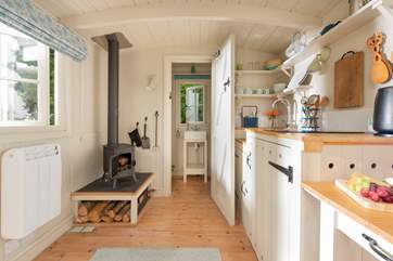 And a warming wood-burner for the cooler months.