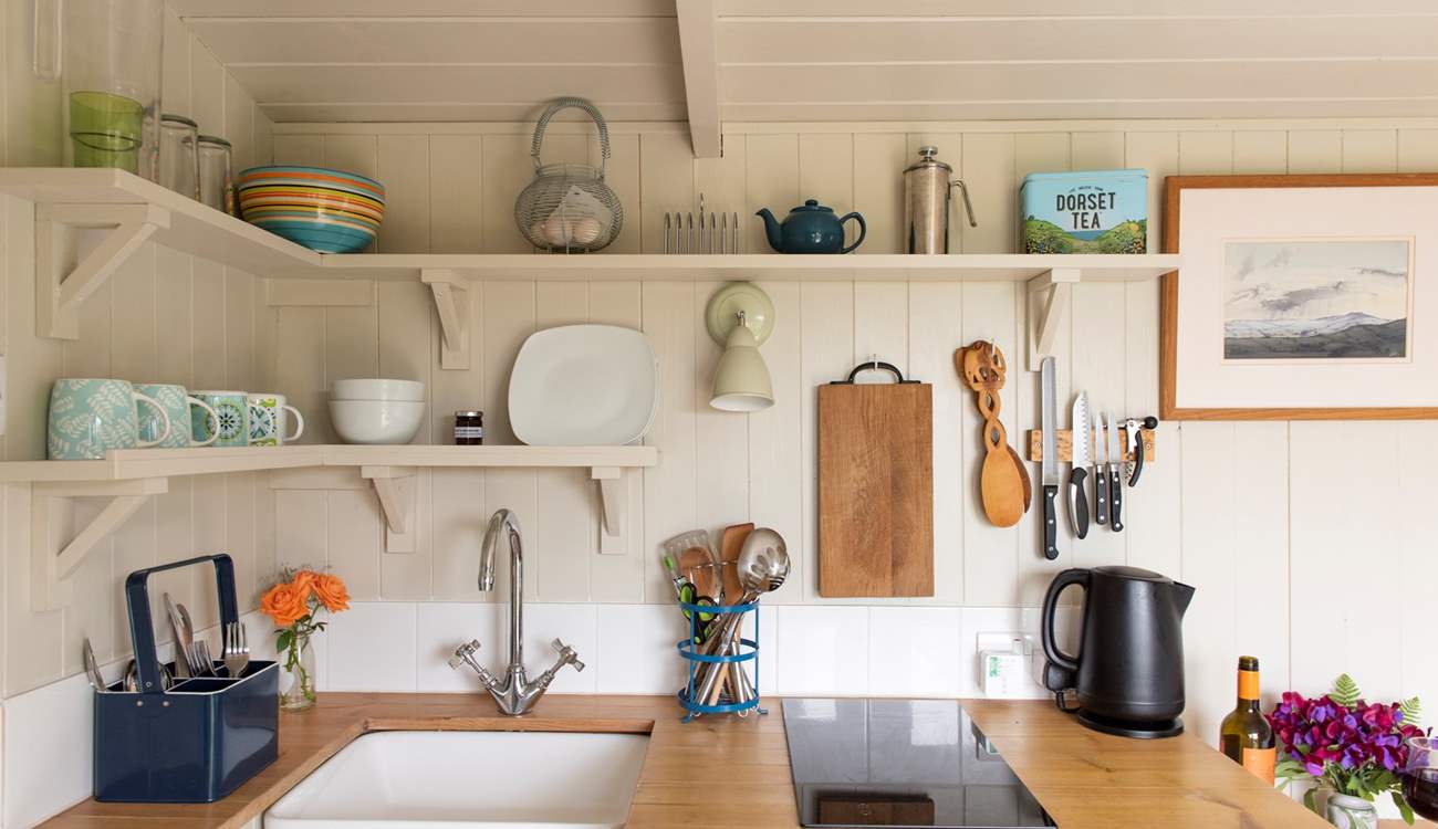 The kitchen is fully equipped with everything you will need including a toaster, kettle, two-ring hob, combination oven and fridge.
