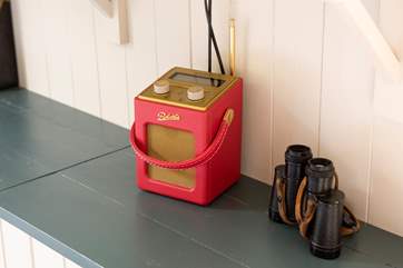 Pop the radio on over breakfast, and who knows what kinds of wildlife you will spot with the binoculars!