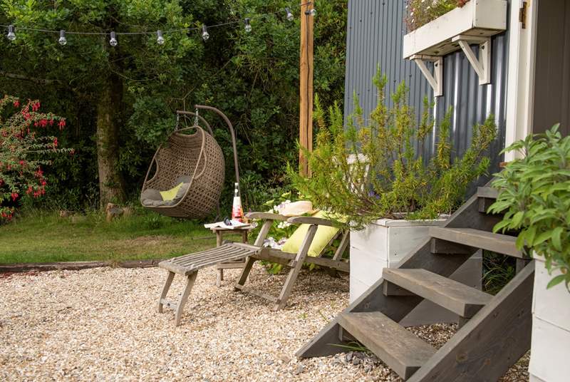 Sit back and relax in the sun lounger or swing seat, the choice is yours.