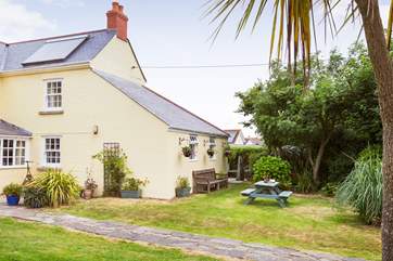 The Lobster Pot is next to Brick Cottage with the Owners living on the opposite side of this large property.