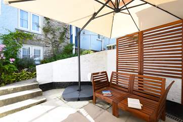 The courtyard outside the kitchen.