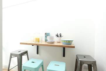 A breakfast-bar for meals.