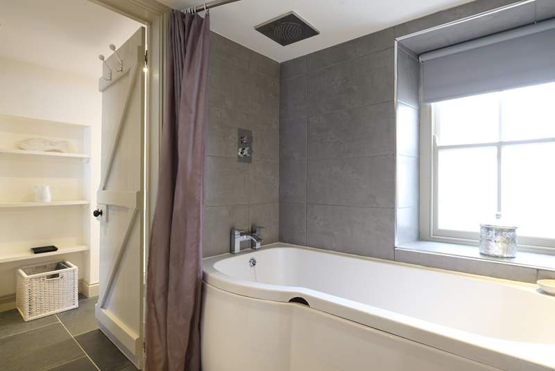 The bathroom is on the ground floor (there's limited headroom standing in the bath so the fitted shower will not be suitable for all).
