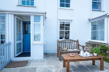 Enjoy breakfast on the front terrace.
