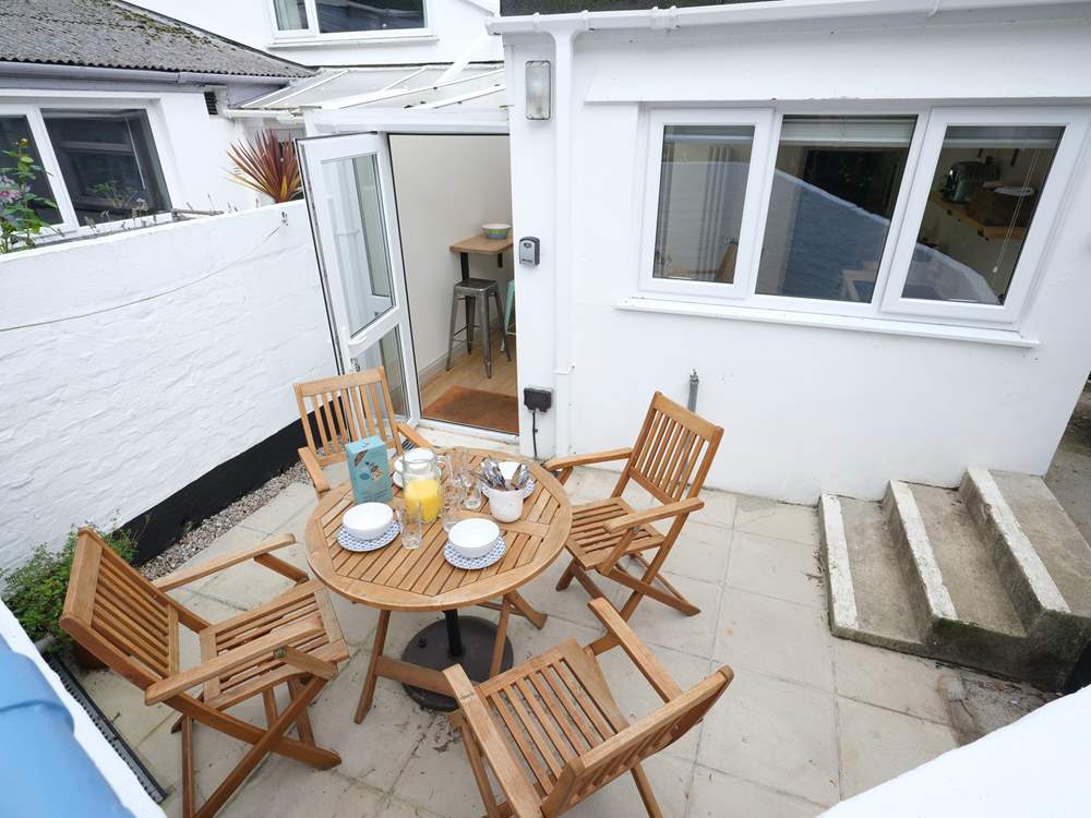 The rear courtyard outside the kitchen.