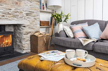 Curl up and relax in front of the wood-burner.