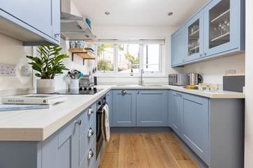 Cooking will be a delight in this gorgeous kitchen.