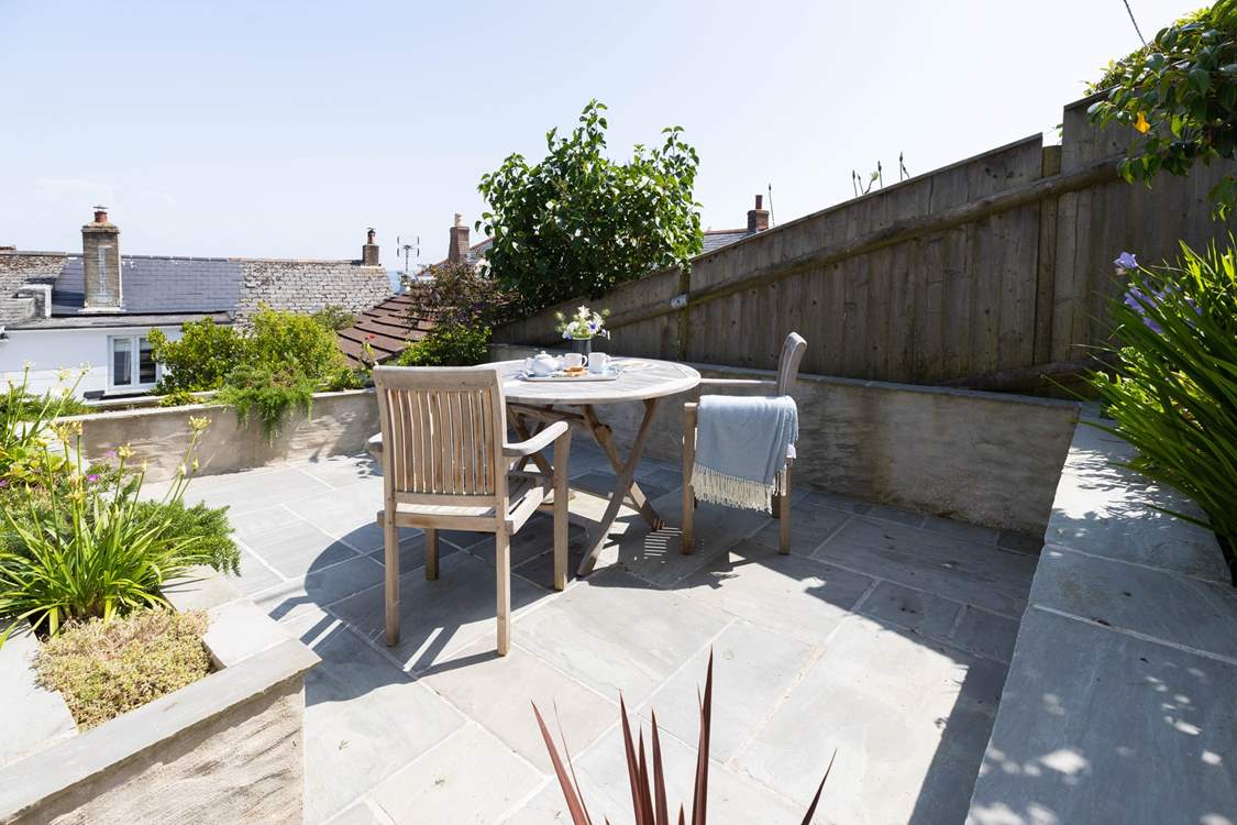 There are several areas to sit out , the patio is a lovely spot to start the day.