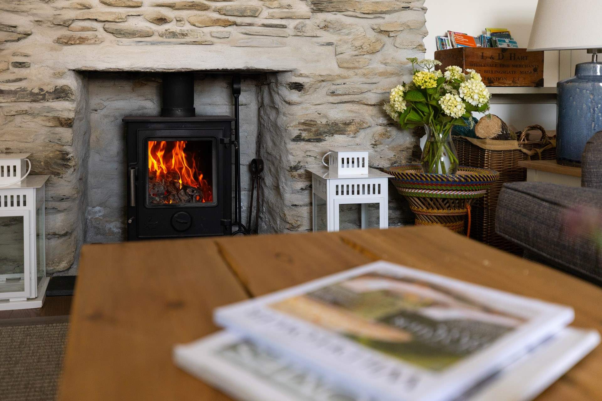 Curl up and relax in front of the wood-burner.