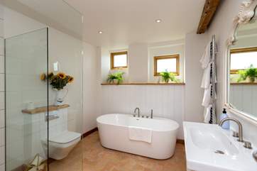 Even the bathroom is stunning.