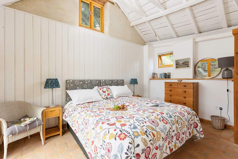 Gorgeous Bedroom 2 is up three steps and has a super-king size 6ft bed, which can be made up as two single beds.