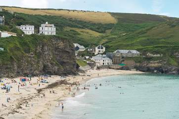 The beach at Portreath as seen from the house.