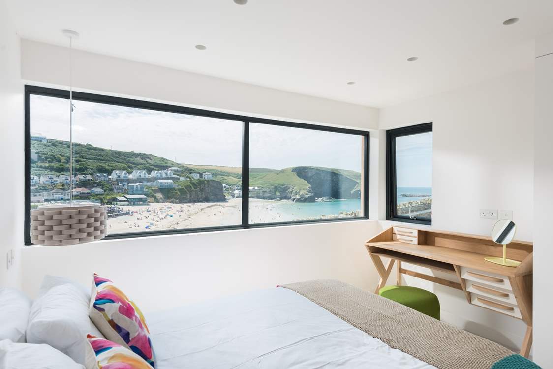 The view from the gorgeous ground floor main bedroom - there are blinds here.