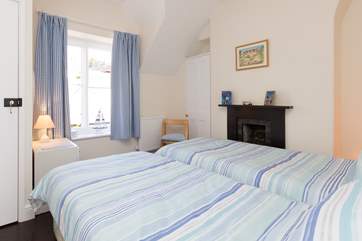 The second bedroom has twin beds but these can be made into a 6 ft king-size double if you wish.