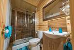 The shower-room in the cabin.