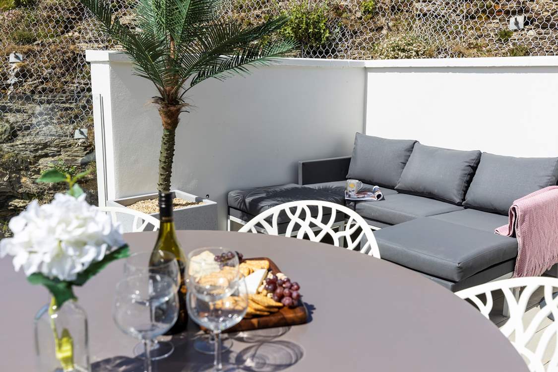 Enjoy a morning coffee or a sundowner on the sunny terrace.