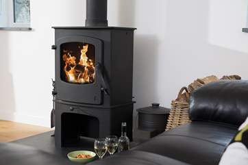 This lovely wood-burner will keep you toasty warm in cooler weather.