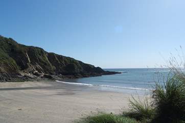 Polridmouth beach is a 'secret spot'...only accessible on foot or by boat and a delightfully sheltered, tranquil location.