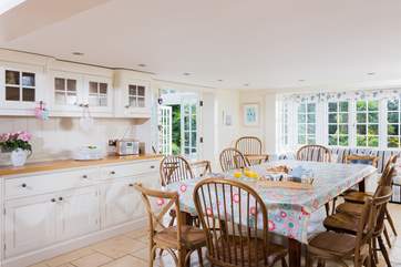 The dining-area in the kitchen/dining/family-room.