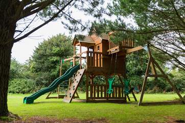 The children's play area in the shared grounds.