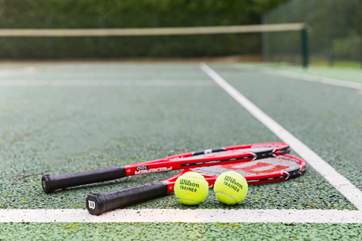 A tennis court for budding Wimbledon players.
