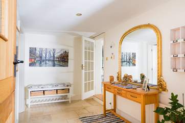 The spacious hallway.