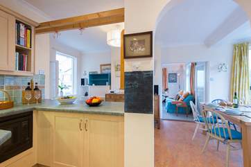 The kitchen-dining area.
