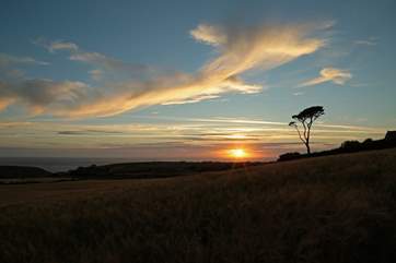 Sunset in the west.