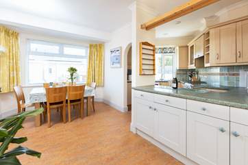 The kitchen-dining area.