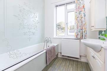The bathroom.
