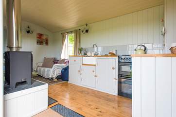 The lovely living-area is open plan.